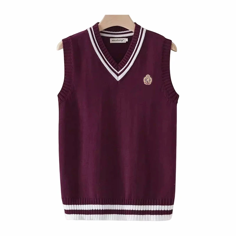 Knitted School Uniform Pullover