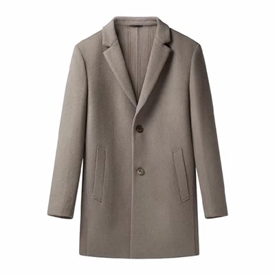 Notch Lapel Wool Coat